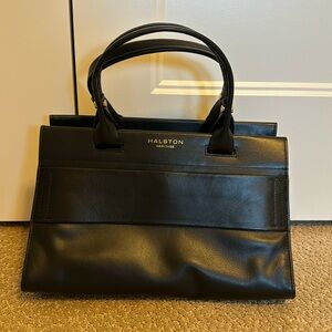 Halston Heritage Black Leather Handbag